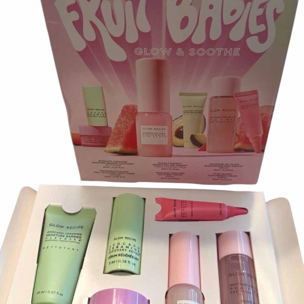 Glow Recipe Fruit Babies Glow & Soothe Set NIB Mini Skincare Kit